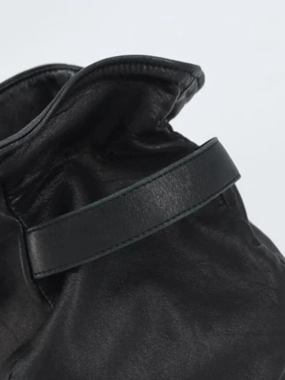 CHANEL Purse Pouch Lamb Skin Black CC Auth 164798